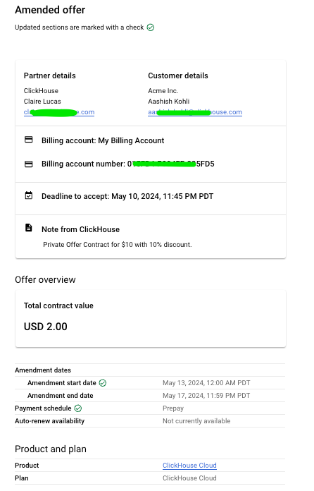GCP Marketplace 오퍼 요약